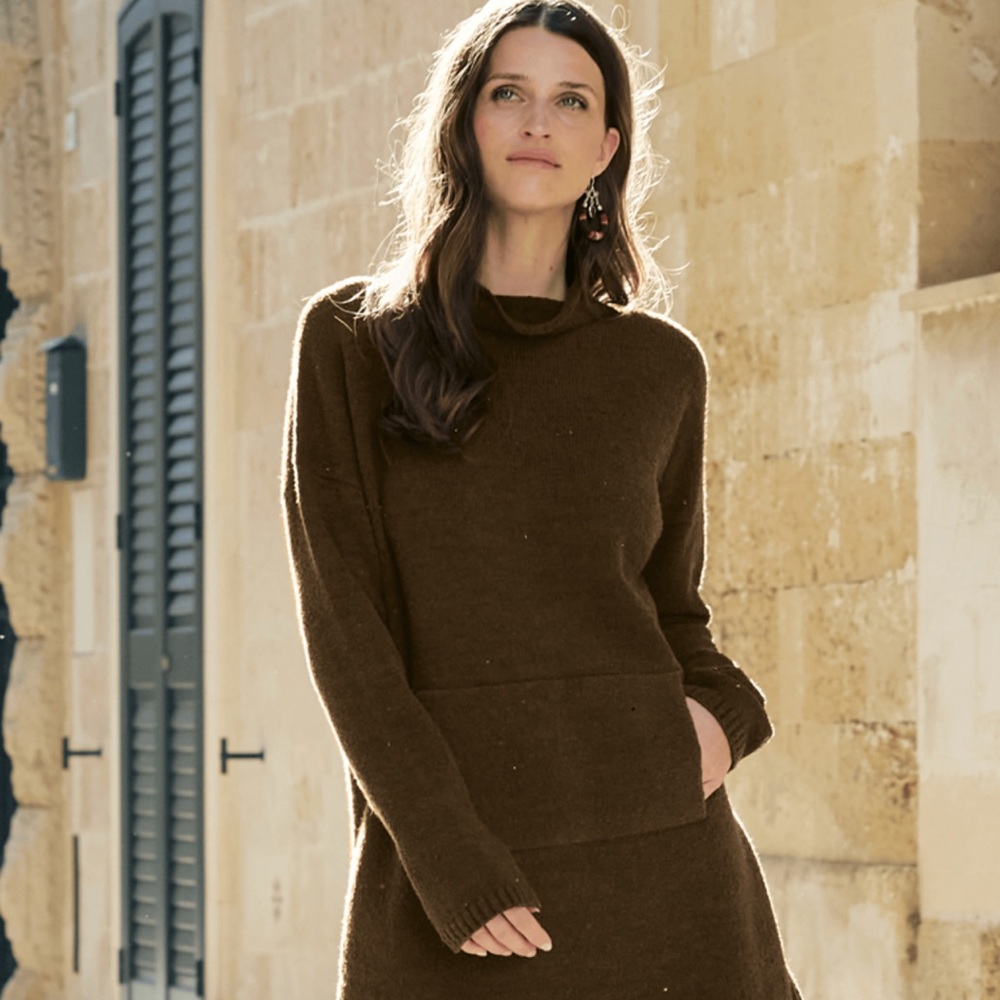 Peruvian Connection Bailey Boucle tunic sweater